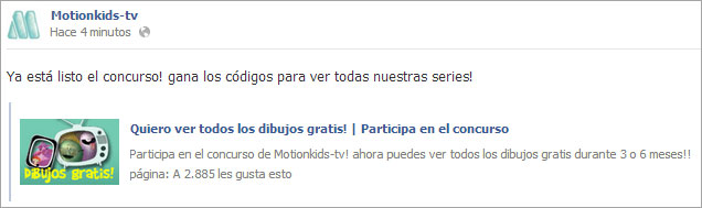 publicacion concurso facebook